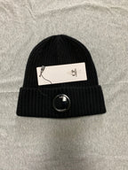 Ribbed Beanie with Lens Detail