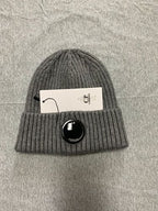Ribbed Beanie with Lens Detail