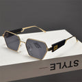 Rimless Gold Shield Sunglasses
