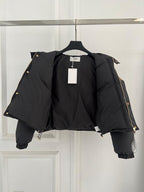 Black Hooded Puffer Jacket