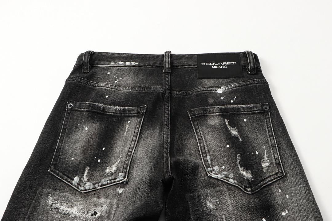 Slim-Fit Distressed Denim Jeans