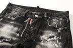 Slim-Fit Distressed Denim Jeans