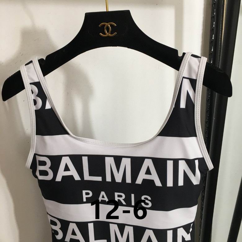 Monogram stripped Swimsuit