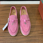 Rose Suede Loafers