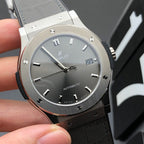 Silver Gradient Dial Watch 42 mm