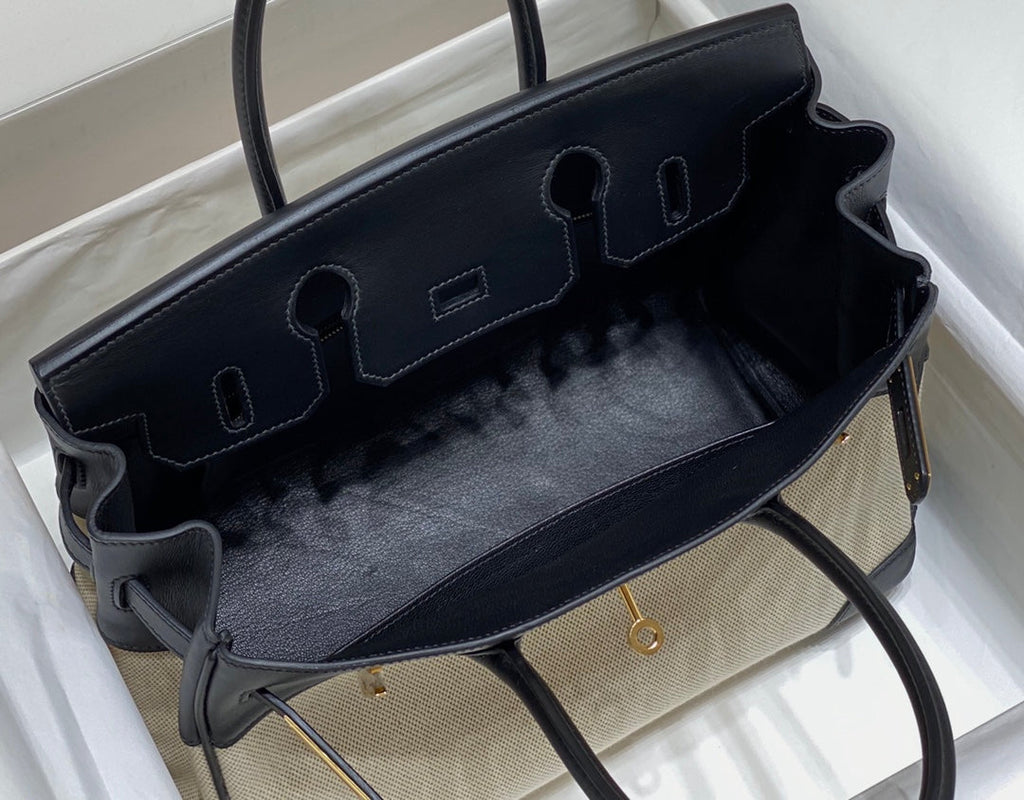 30 Swift Leather Canvas Black