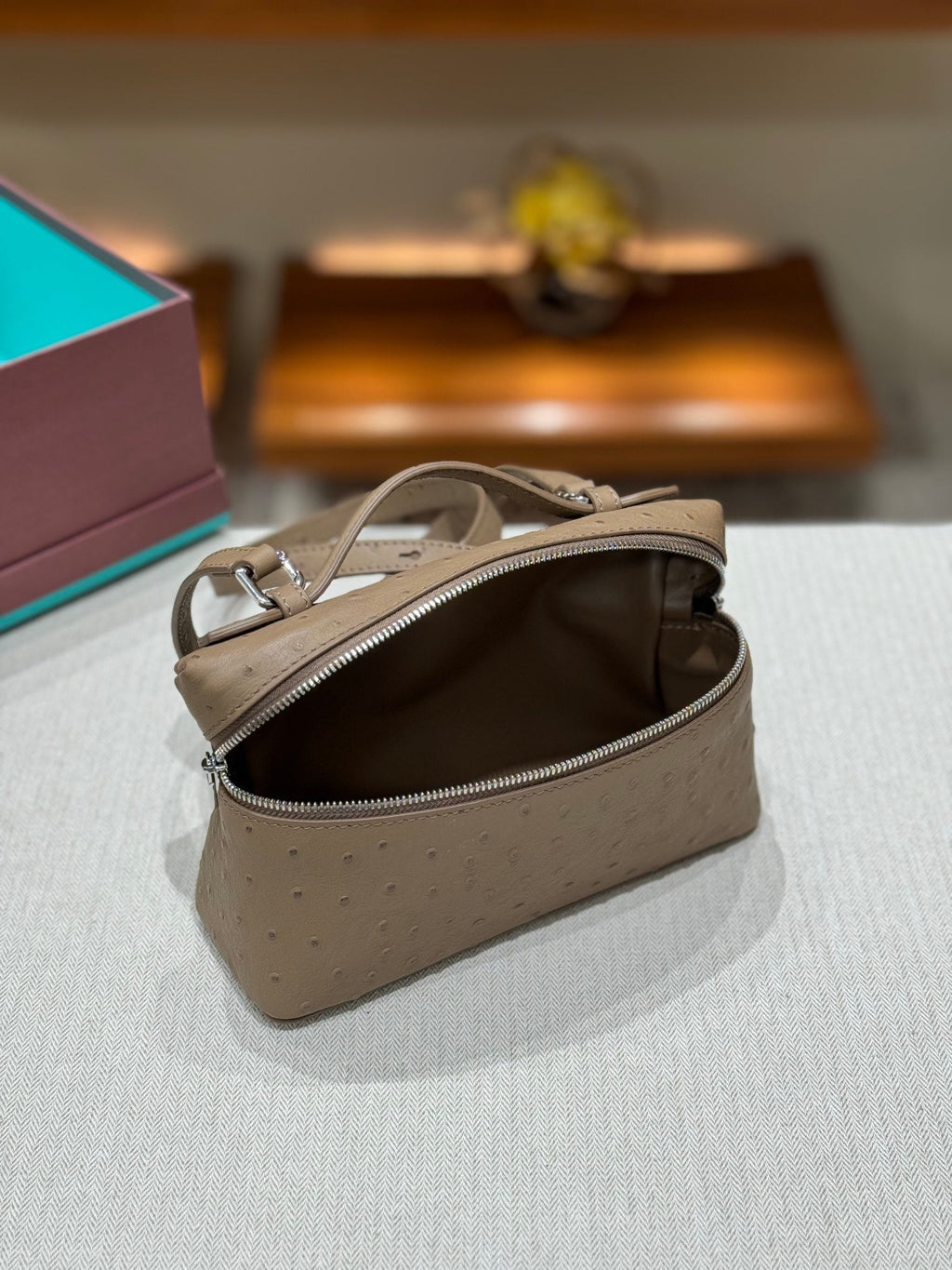 Loro Ostrich Leather Clutch 19