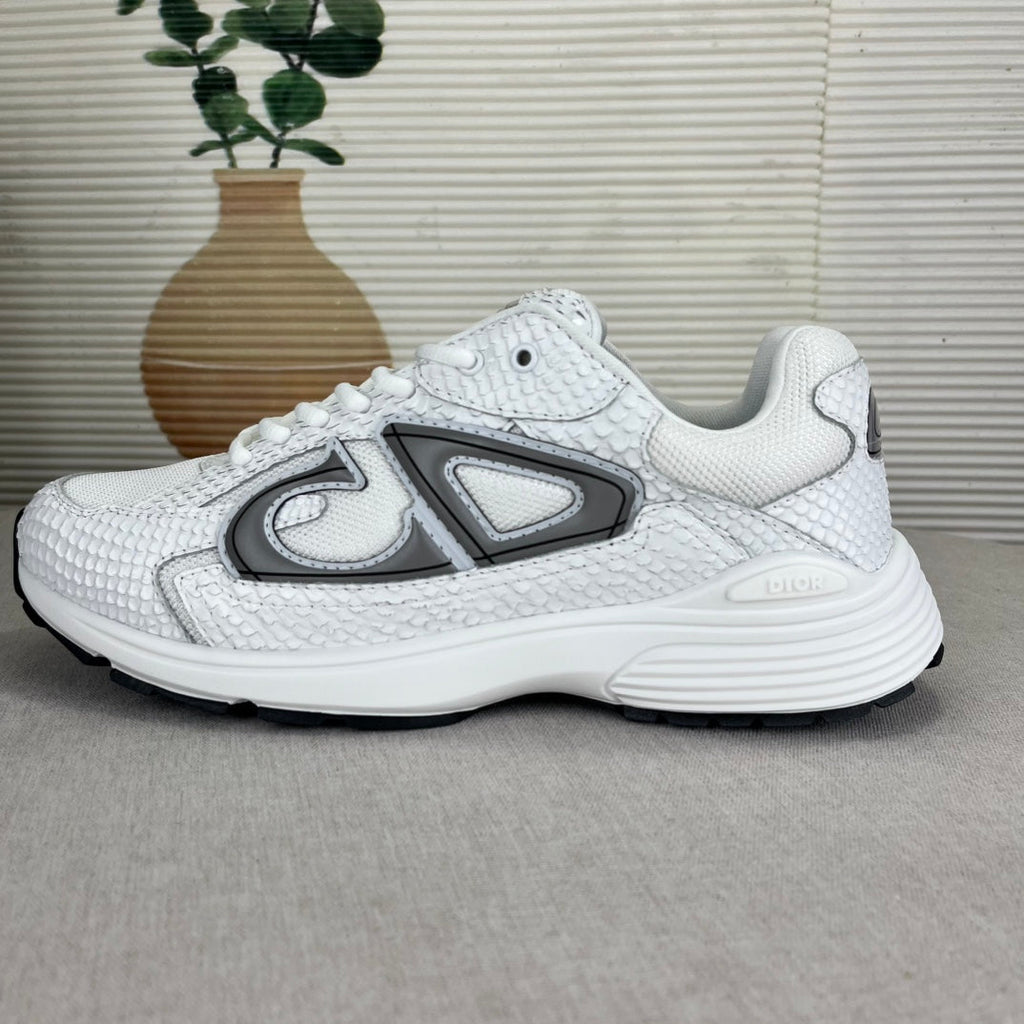 B30 Inspired Sneakers – White Snake Leather