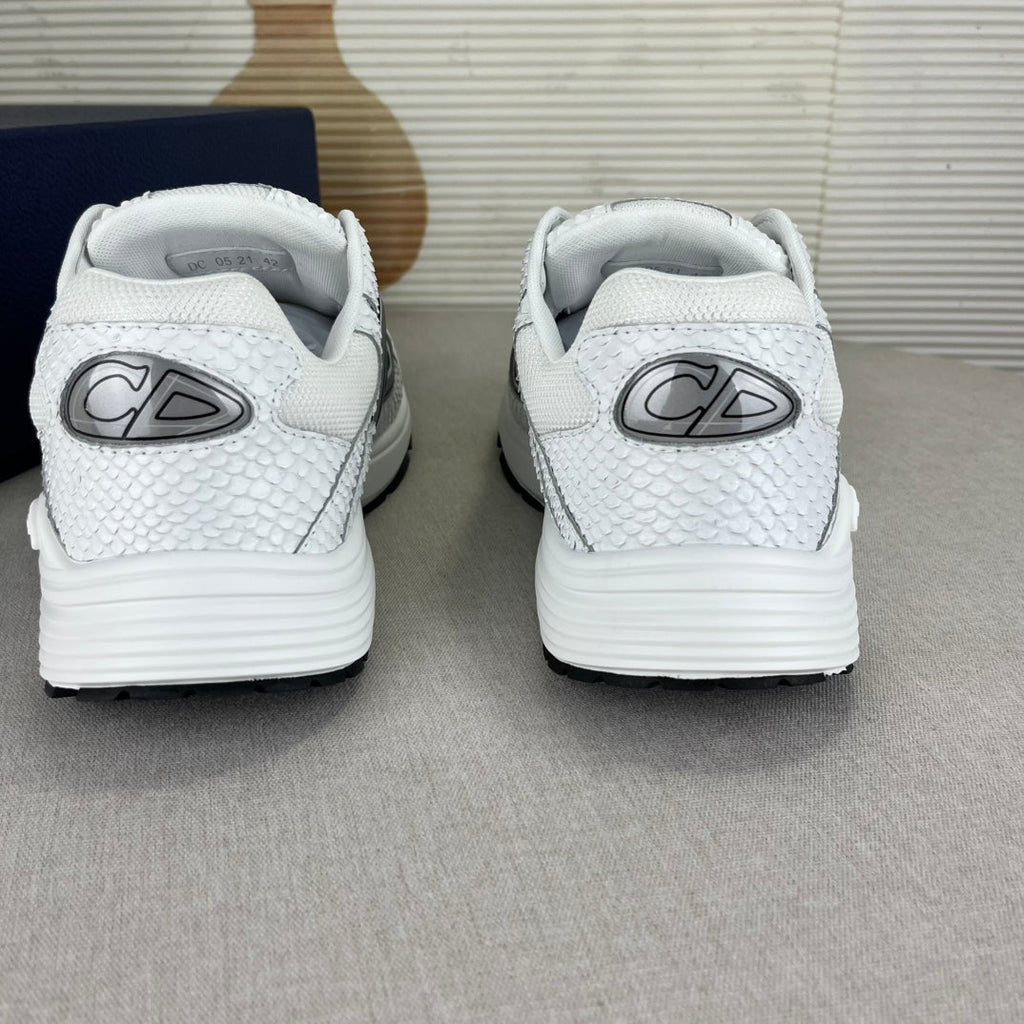 B30 Inspired Sneakers – White Snake Leather